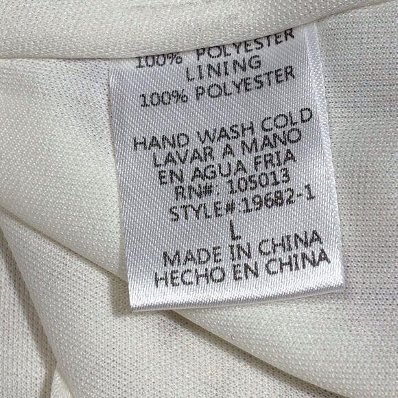 Andree By Unit Tiered Floral Top Cream Brown Semi Sheer Large Boho Peasant - Picture 8 of 8